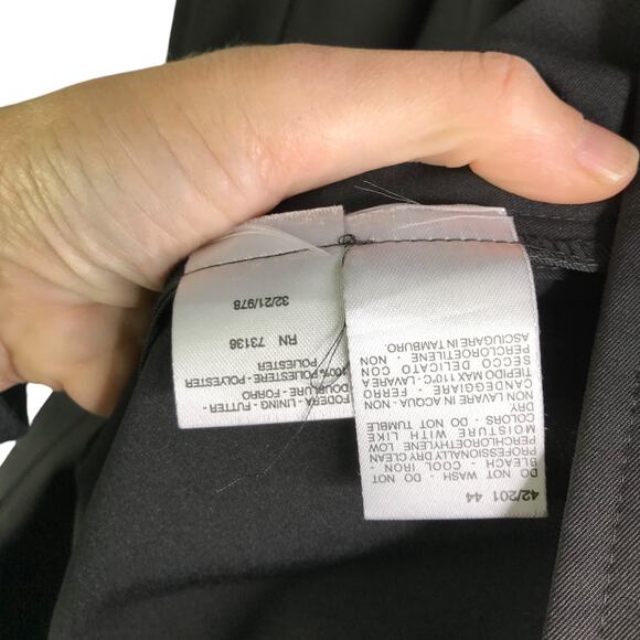 Weekend Max Mara Trench Coat Womens Sz 10 Black Stretch Full Zip Collared Belted - Picture 6 of 7